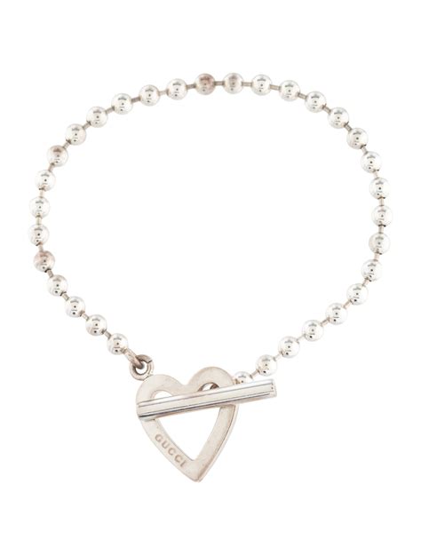 gucci heart toggle bracelet|gucci trademark charm bracelet.